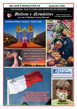 MALTESE E-NEWSLETTER 338 September 2020 1 the JOURNAL