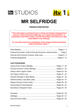 Mr Selfridge