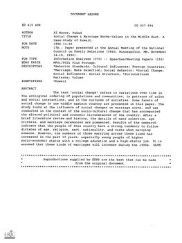 Paper Presented at the Annual Meeting of the National Council on Family Relations (58Th, Minneapolis, MN, November 14-18, 1996)