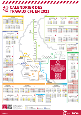 Calendrier Des Travaux Cfl En 2021