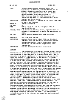 Document Resume Ed 343 525 He 025 393 Title