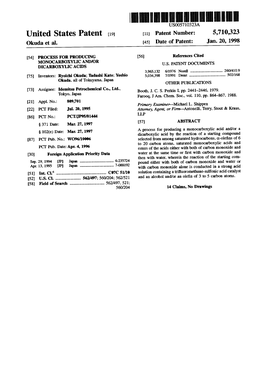 United States Patent (19) 11 Patent Number: 5,710,323 Okuda Et Al