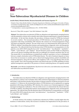 Non-Tuberculous Mycobacterial Diseases in Children