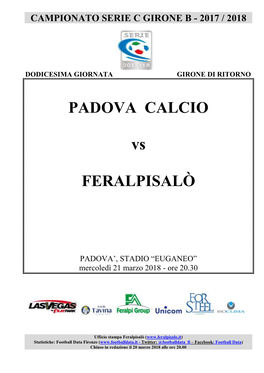 PADOVA CALCIO Vs FERALPISALÒ