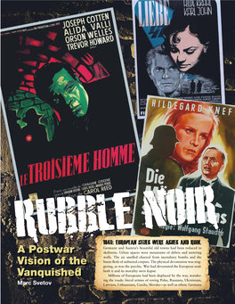 Rubble Noir, a Postwar Vision of the Vanquished