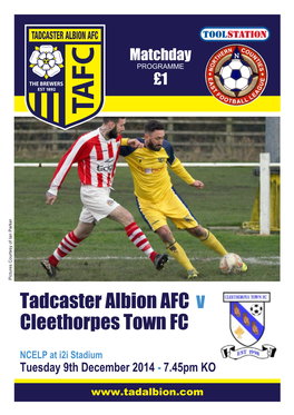 Tadcaster Albion AFC V Cleethorpes Town FC