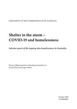 COVID-19 and Homelessness