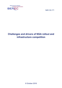 Challenges and Drivers of NGA Rollout and Infrastructure Competition