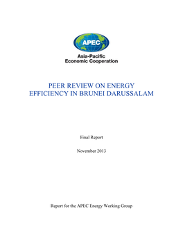 Peer Review on Energy Efficiency in Brunei Darussalam