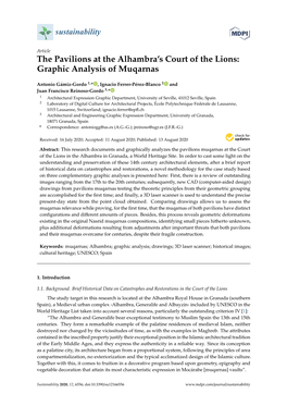 The Pavilions at the Alhambra's Court of the Lions: Graphic Analysis Of