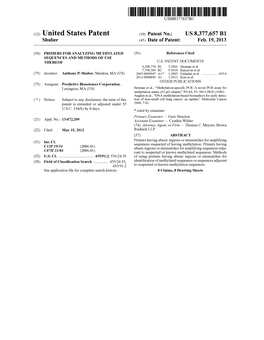 (12) United States Patent (10) Patent No.: US 8,377,657 B1 Shuber (45) Date of Patent: Feb