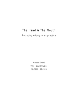 The Hand & the Mouth