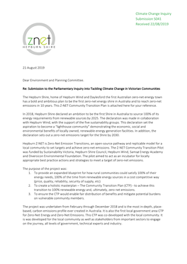 Climate Change Inquiry Submission S041 Received 22/08/2019