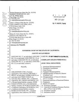 JD17-22 Complaint (JANE DOE VERSION) Final