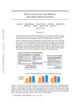 Finetuned Language Models Are Zero-Shot Learners