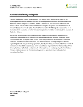 National Chief Perry Bellegarde