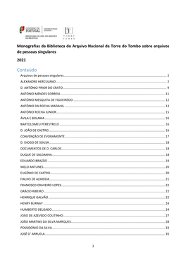 Conteúdo Arquivos De Pessoas Singulares