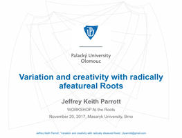 Distributed Morphology