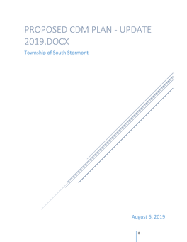 Proposed Cdm Plan - Update 2019.Docx