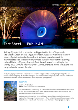 Fact Sheet — Public Art