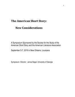 The American Short Story