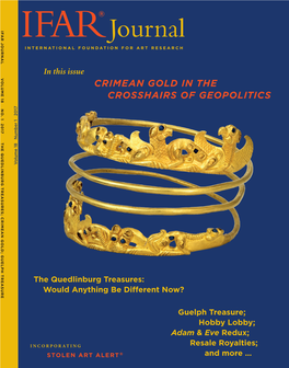 CRIMEAN GOLD in the CROSSHAIRS of GEOPOLITICS Volume 18 Number 1 2017 Volume