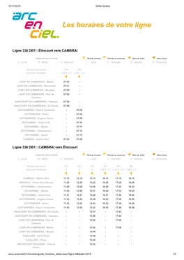 Les Horaires De Votre Ligne