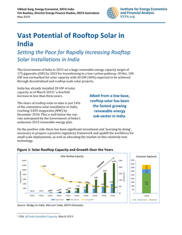 Vast Potential of Rooftop Solar in India Setting the Pace for Rapidly Increasing Rooftop Solar Installations in India