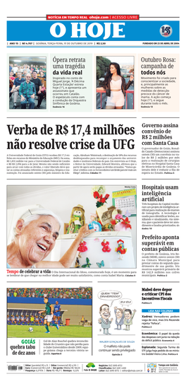 Verba De R$ 17,4 Milhões Não Resolve Crise Da