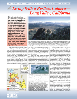 E Living with a Restless Caldera— Long Valley, California