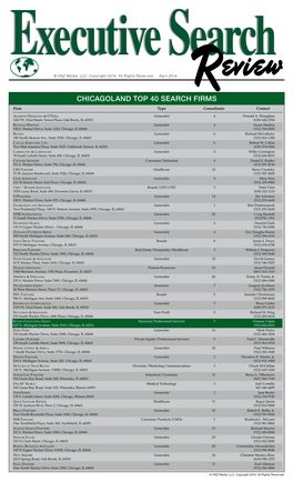 Chicagoland Top 40 Search Firms