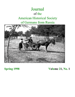 Journal of the American Historical Society of Germans from Russia