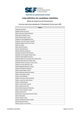 Cã³pia De Candidatos Admitidos Prova De