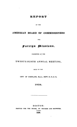 American Board of Commissioners 1838