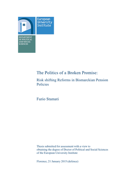 The Politics of a Broken Promise: Risk Shifting Reforms in Bismarckian Pension Policies