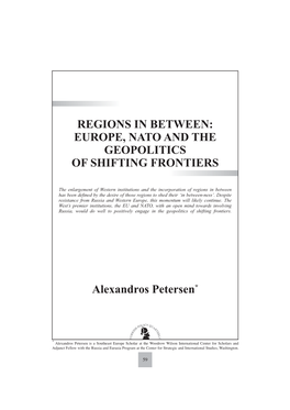 Regions in Between: Europe, Nato and the Geopolitics of Shifting Frontiers