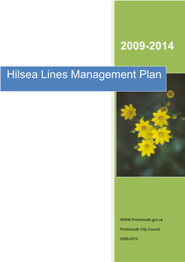 2009-2014 Hilsea Lines Management Plan