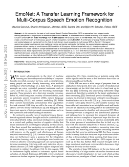 A Transfer Learning Framework for Multi-Corpus Speech Emotion Recognition