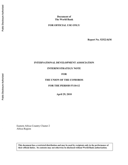 World Bank Document