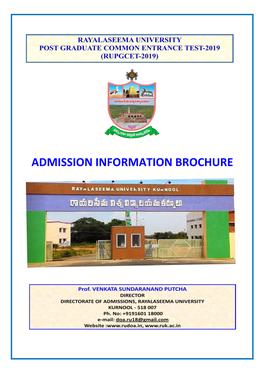 Admission Information Brochure