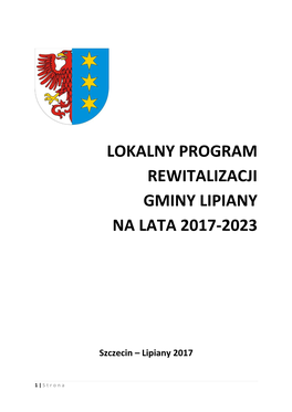 Lokalny Program Rewitalizacji Gminy Lipiany Na Lata 2017-2023