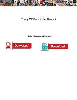Treaty of Westminster Henry Ii