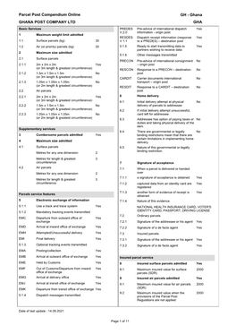 Parcel Post Compendium Online GHANA POST COMPANY LTD