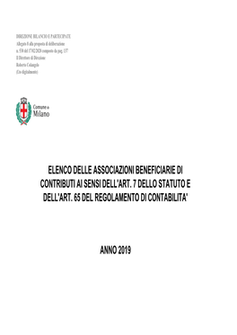 Elenco Dei Beneficiari