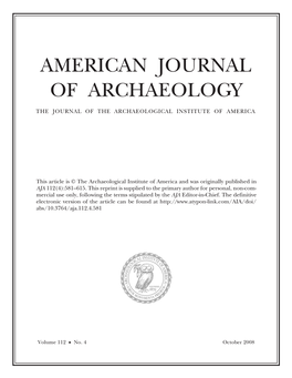 American Journal of Archaeology