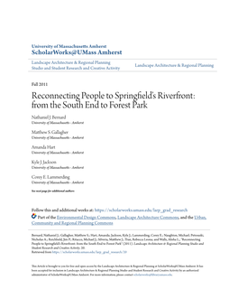 Reconnecting People to Springfield's Riverfront: from the South End To