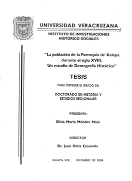 Universidad Veracruzana Tesis