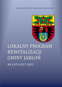 Lokalny Program Rewitalizacji Gminy Jabłoń Na Lata 2017-2023