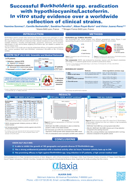 Successful Burkholderia Spp. Eradication with Hypothiocyanite/Lactoferrin