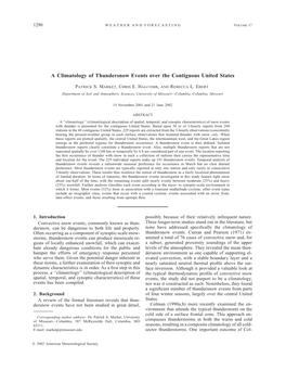 A Climatology of Thundersnow Events Over the Contiguous United States